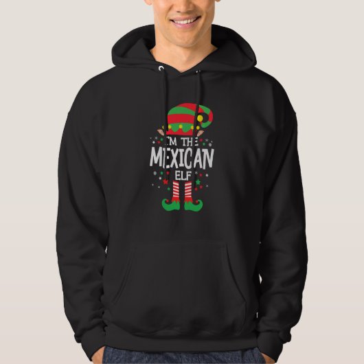 Ik ben de Mexicaanse Elf Familie Groep die Christm Hoodie (Voorkant)
