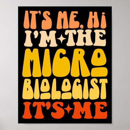 Ik ben de microbioloog, ik ben de groovy poster (Voorkant)
