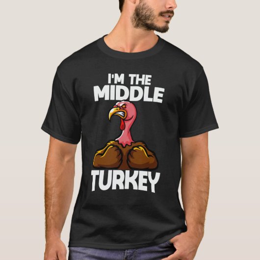 Ik ben de Midden-Turkse familie Thanksgiving T-shirt (Voorkant)