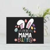Ik ben de moeder moeder bunny paasfamilie matching kaart (Staand voorkant)