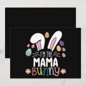 Ik ben de moeder moeder bunny paasfamilie matching kaart (Voorkant / Achterkant)