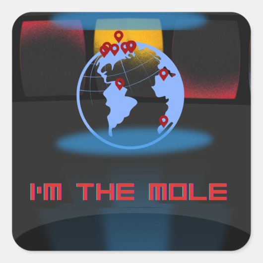 Ik ben de Mol Vierkante Sticker (Voorkant)
