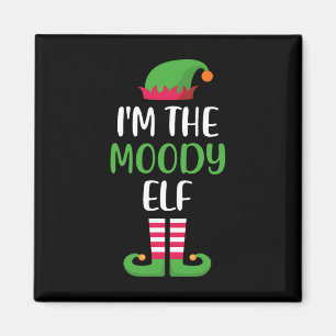 Ik ben de Moody Elf Kerst Matching Familie Panama Magneet