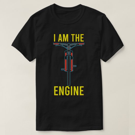 Ik ben de motor anti-EBike-elektrische fietser  T-shirt (Design voorkant)