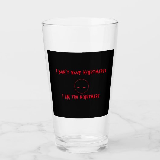 Ik Ben de Nachtmerrie Glas Cup (Voorkant)