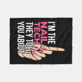Ik ben de Nail Tech Fleece Deken (Voorkant (Horizontaal))