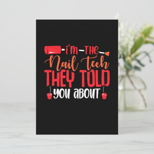Ik ben de Nail Tech Kaart (Staand voorkant)