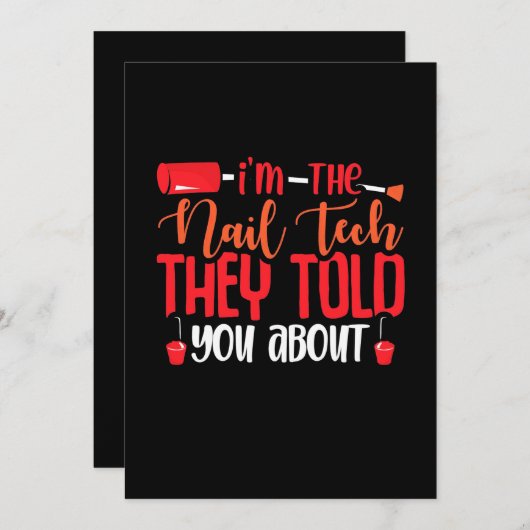 Ik ben de Nail Tech Kaart (Voorkant / Achterkant)