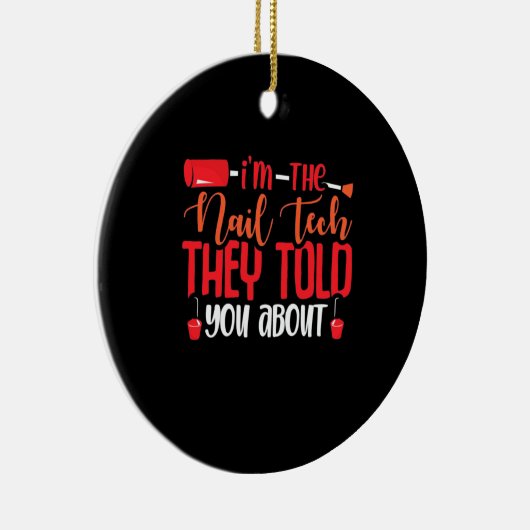 Ik ben de Nail Tech Keramisch Ornament (Rechts)