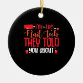 Ik ben de Nail Tech Keramisch Ornament (Voorkant)