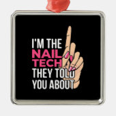 Ik ben de Nail Tech Metalen Ornament (Voorkant)