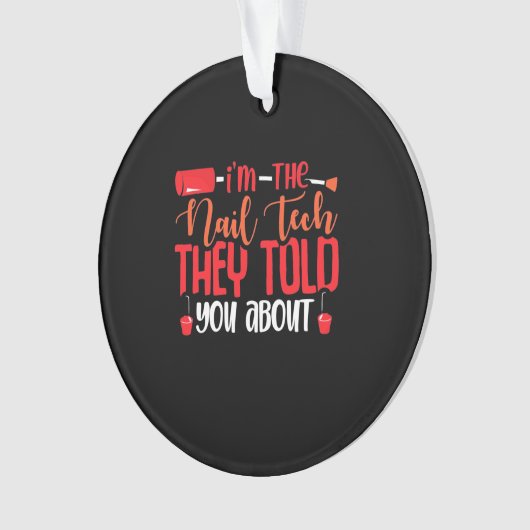 Ik ben de Nail Tech Ornament (voorkant)