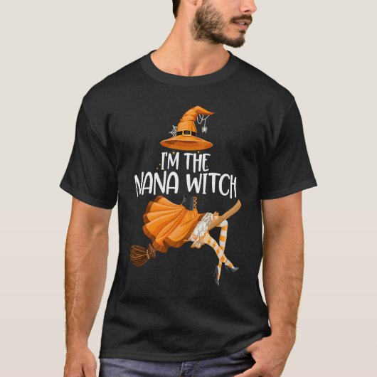 Ik ben de Nana Witch Halloween Matching Group Cost T-shirt (Voorkant)