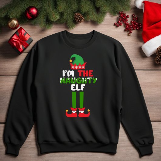 Ik ben de Naughty Elf Funny Christmas Sweatshirt