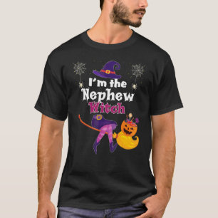 Ik ben de Neef Heksenbezem Pompoen Snoep Familie H T-shirt