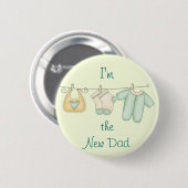 Ik ben de New Dad Baby koninklijke aankondiging Ronde Button 5,7 Cm (Voorkant /achterkant)