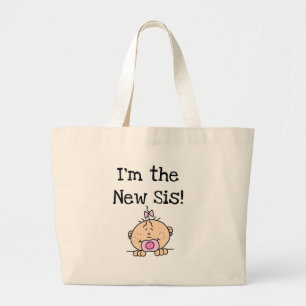 Ik ben de New Sis Tshirts en Gifts Grote Tote Bag