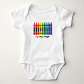 Ik ben de nieuwe Crayon Baby-Matching Familie Romper (Voorkant)