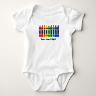 Ik ben de nieuwe Crayon Baby-Matching Familie Romper