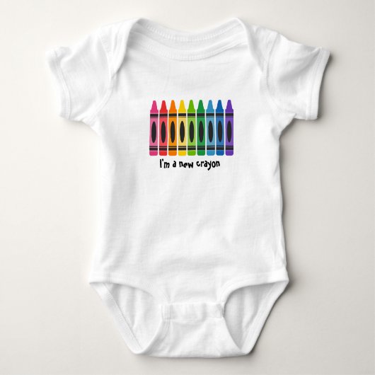Ik ben de nieuwe Crayon Baby-Matching Familie Romper (Voorkant)