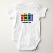 Ik ben de nieuwe Crayon Baby-Matching Familie Romper (Achterkant)