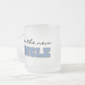 Ik ben de nieuwe oom Tshirts en geschenken Matglas Koffiemok (Voorkant links)