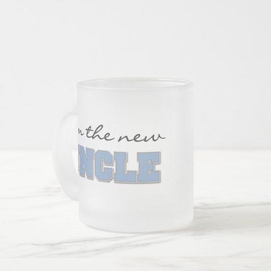 Ik ben de nieuwe oom Tshirts en geschenken Matglas Koffiemok (Voorkant links)