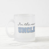 Ik ben de nieuwe oom Tshirts en geschenken Matglas Koffiemok (Links)