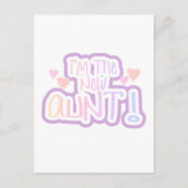 Ik ben de nieuwe tante - Shades of Pink Briefkaart (Voorkant)