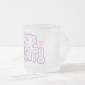 Ik ben de nieuwe tante - Shades of Pink Matglas Koffiemok (Voorkant rechts)