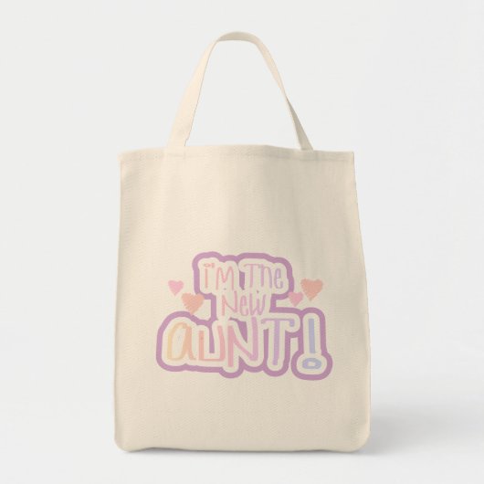 Ik ben de nieuwe tante - Shades of Pink Tote Bag (Voorkant)
