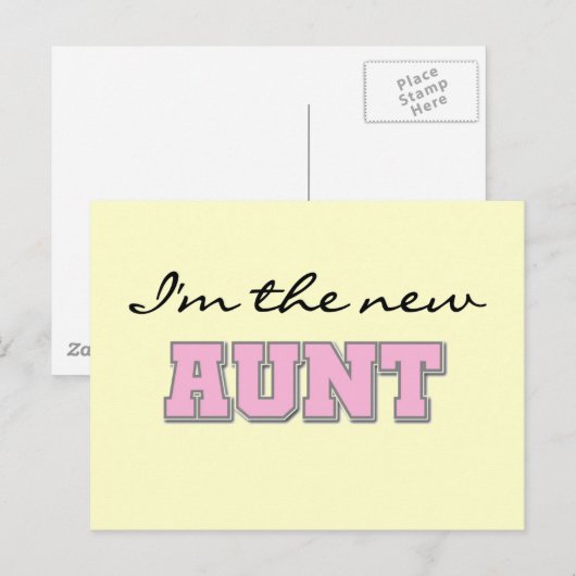 Ik ben de nieuwe tante tshirts en geschenken briefkaart (Voorkant / Achterkant)