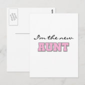 Ik ben de nieuwe tante tshirts en geschenken briefkaart (Voorkant / Achterkant)