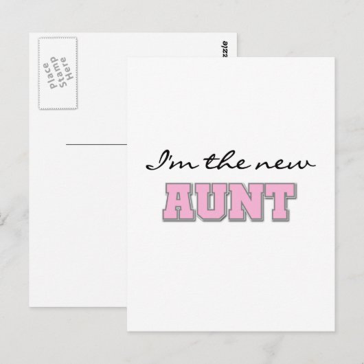 Ik ben de nieuwe tante tshirts en geschenken briefkaart (Voorkant / Achterkant)