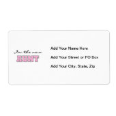 Ik ben de nieuwe tante Tshirts en geschenken Etiket (Voorkant)