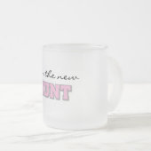 Ik ben de nieuwe tante tshirts en geschenken matglas koffiemok (Voorkant rechts)