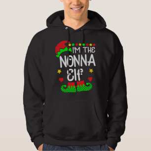 Ik ben de nonna Elf kerstfamilie Elf Costume Hoodie