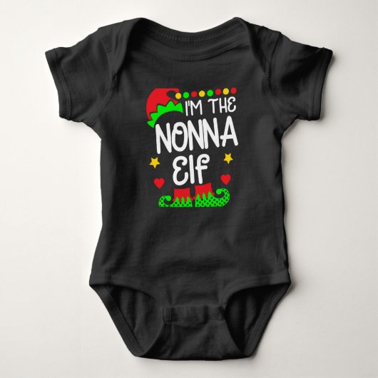 Ik ben de Nonna Elf Shirt kerstfamilie Elf Costu (Voorkant)