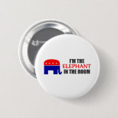 Ik ben de olifant in de zaal ronde button 5,7 cm (Voorkant /achterkant)