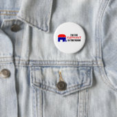 Ik ben de olifant in de zaal ronde button 5,7 cm (In situ)