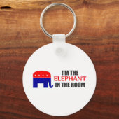 Ik ben de olifant in de zaal sleutelhanger (Voorkant)