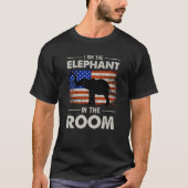 Ik ben de olifant in de zaal. t-shirt (Voorkant)