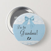 Ik ben de oma Blue Lace Ronde Button 7,6 Cm (Voorkant /achterkant)