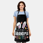 Ik ben de oma Bunny Paasfamilie Matching Schort (Gedragen)