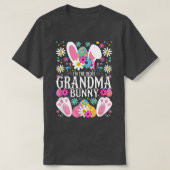 Ik ben de oma Bunny Paasfeest Eieren en Daisie T-shirt (Design voorkant)