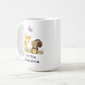 Ik ben de oma Cute Forest Animals Koffiemok (Voorkant links)