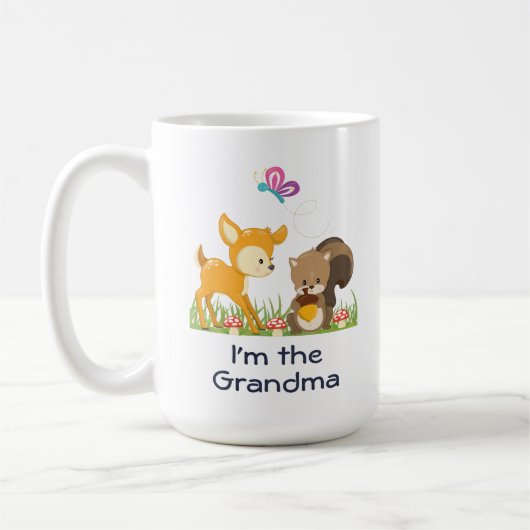 Ik ben de oma Cute Forest Animals Koffiemok (Links)