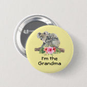 Ik ben de oma Cute Koala Beren Waterverf Ronde Button 5,7 Cm (Voorkant /achterkant)