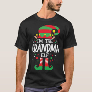 Ik ben de oma Elf Familie Groep Matching Kerstmis T-shirt
