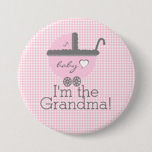Ik ben de oma Girl Baby. Ronde Button 7,6 Cm
